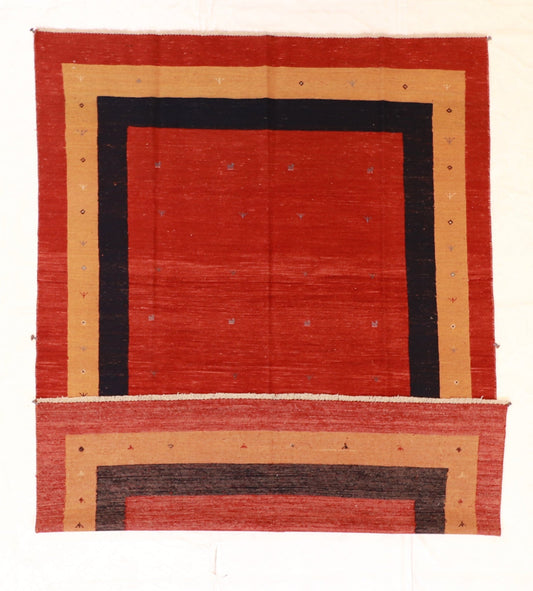 7x10 - Soumak Fine/Wool All Over Rectangle - Hand Knotted Rug