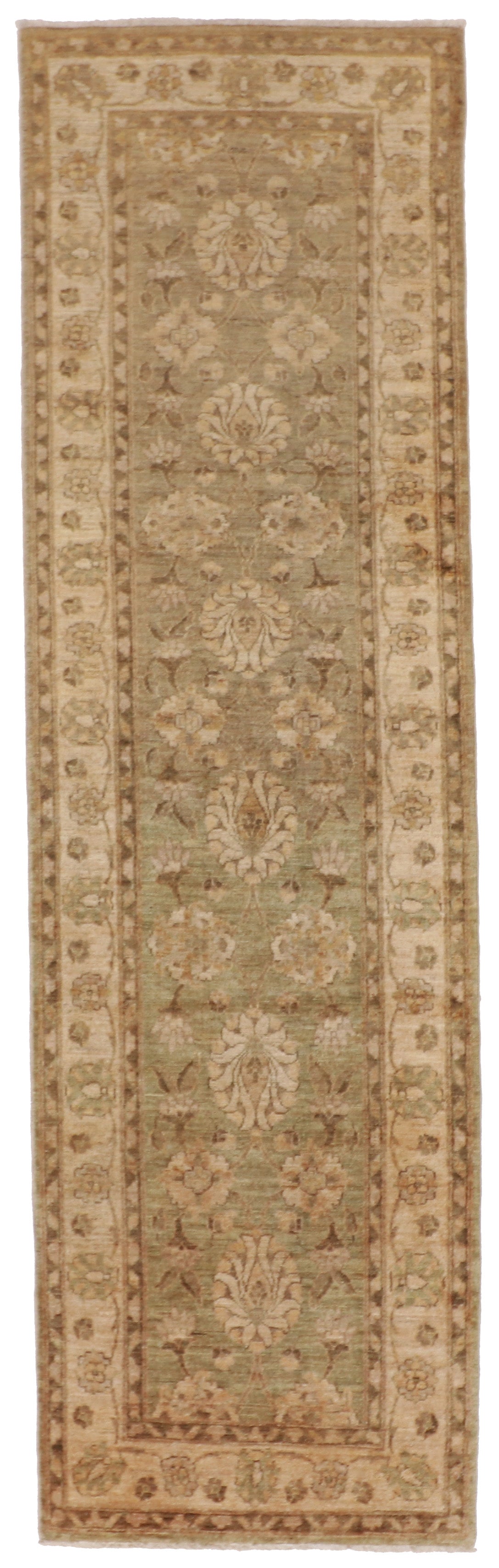 2.7 x 8.9 Runner  - Sh Abbas Wool All Over Rectangle - Hand Knotted Rug