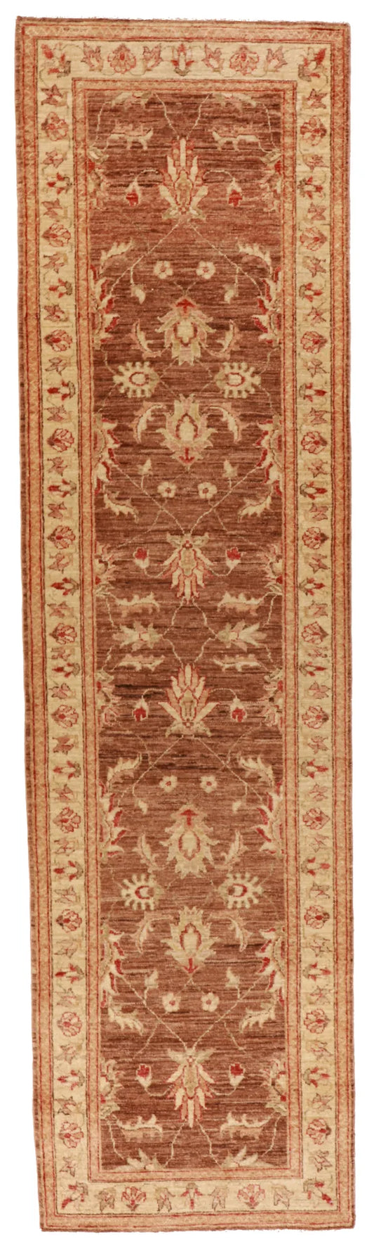 W 2.7 - L 9.7 - Mahal Fine All Over Rectangle - Finest Hand-Knotted Quality Wool - 52342