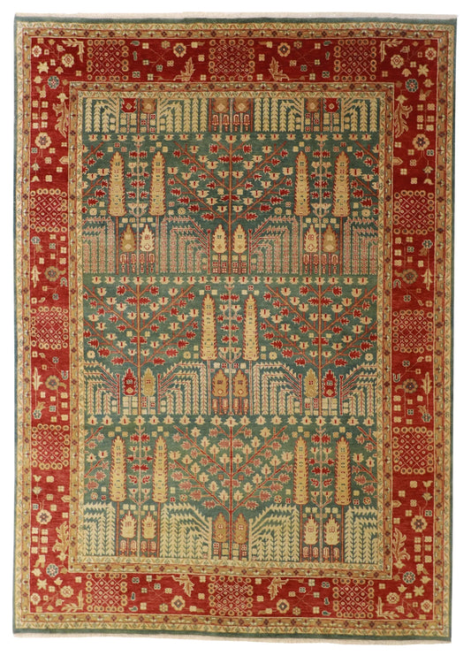 9 x12 - Sarouk Wool All Over Rectangle - Hand Knotted Rug