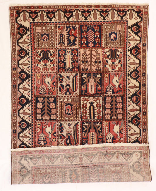 5x7 - Bakhtiarie Wool All Over Rectangle - Hand Knotted Rug
