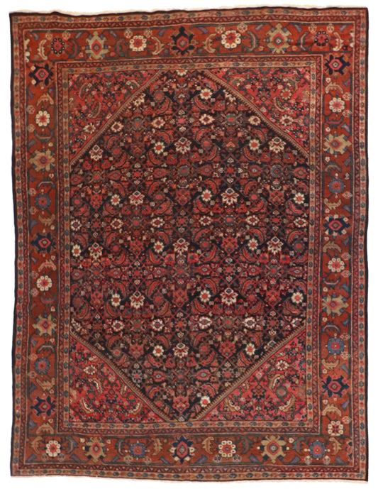 9 x 12 - Mahal Antique/Wool All Over Rectangle - Hand Knotted Rug