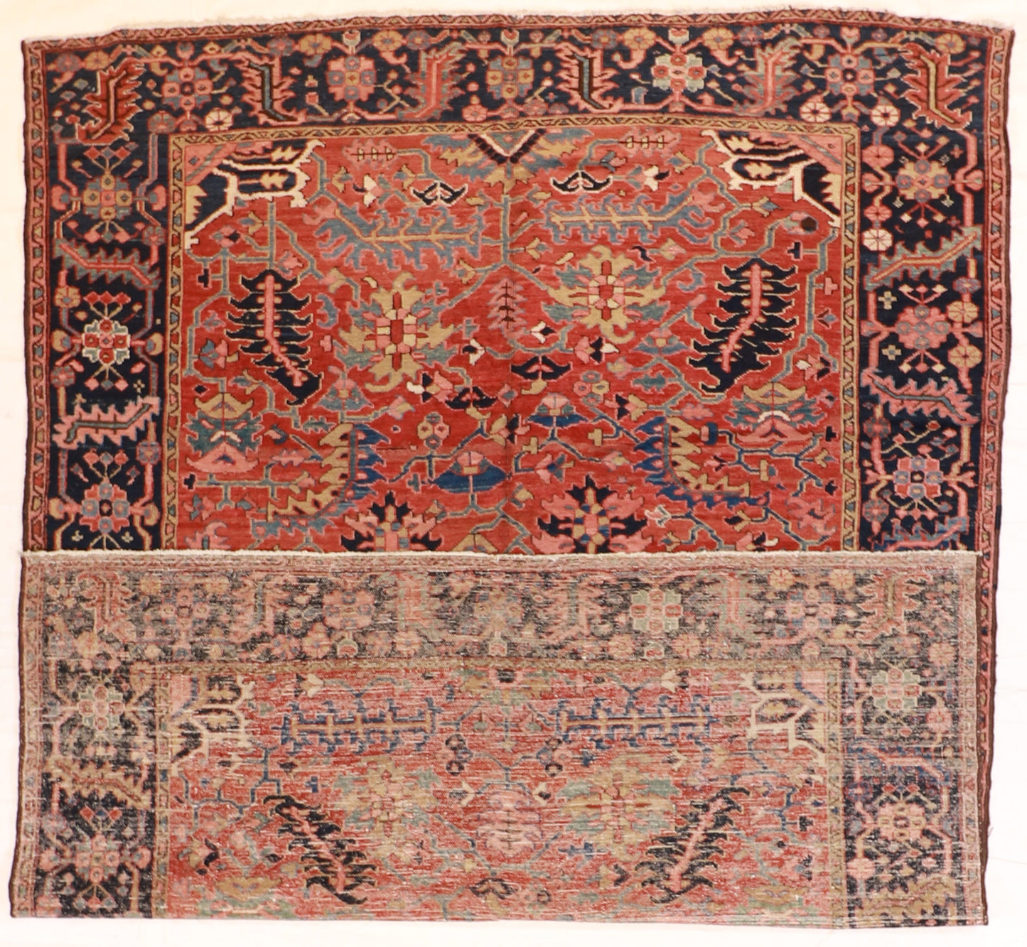 8 x 10 - Serapie Antique/Wool Geometric Rectangle - Hand Knotted Rug