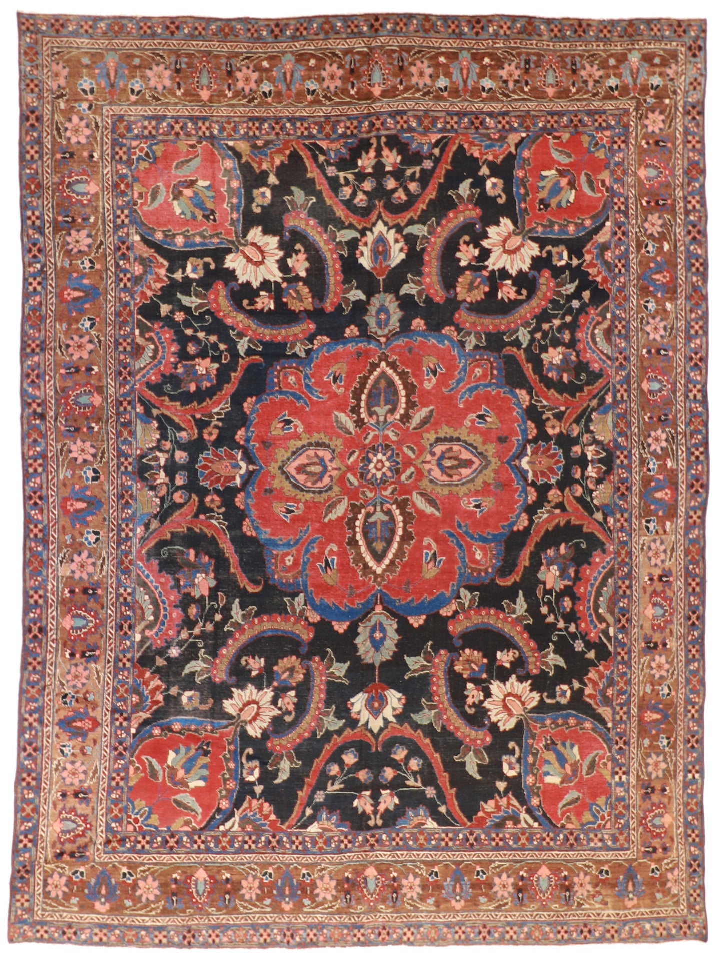 9 x 12 - Tabriz Fine All Over Rectangle - Hand Knotted Rug