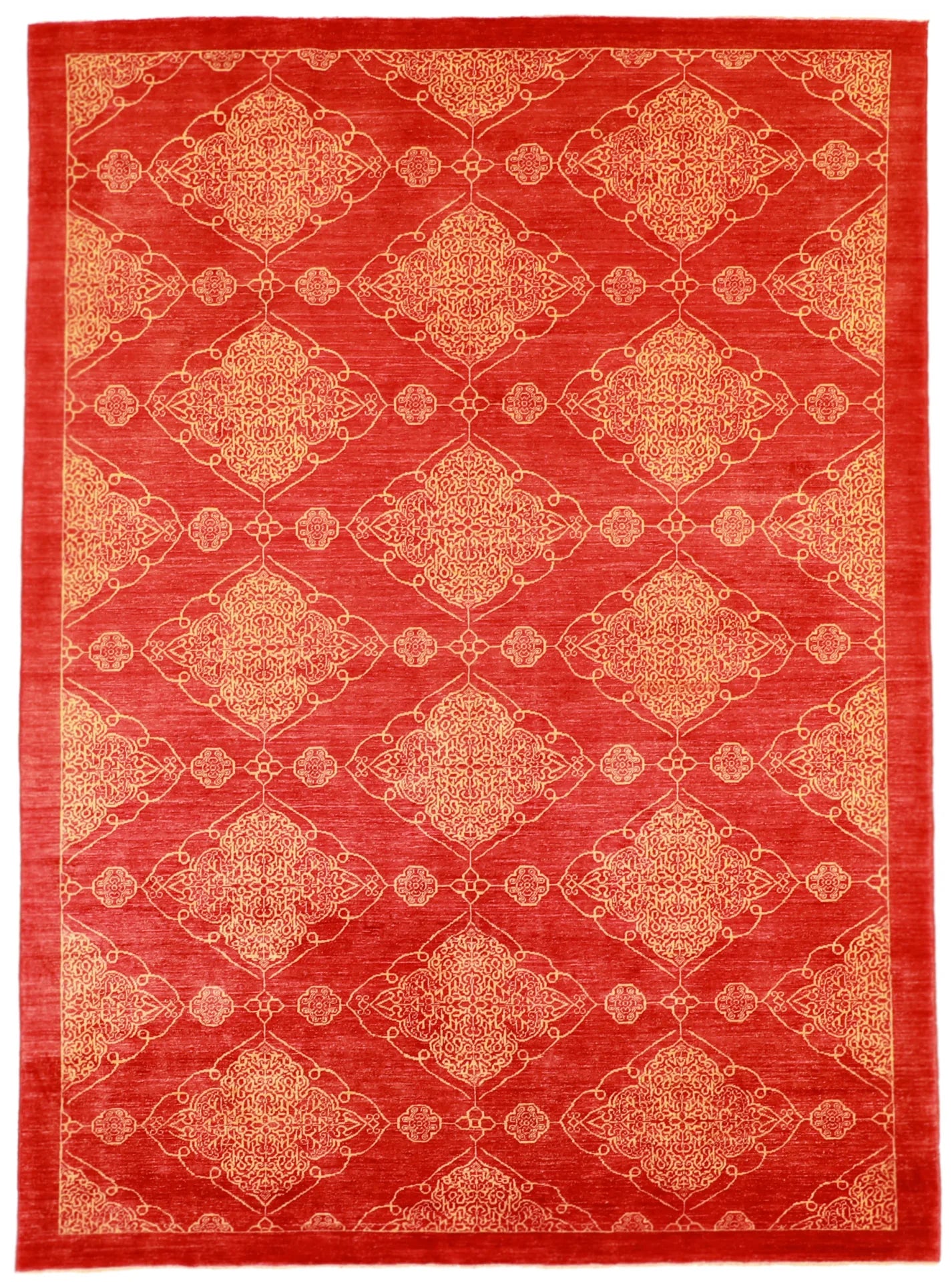 W 8.2 L 11.3 ZanJan 100% Wool Hand-Woven All Over Design - 53352