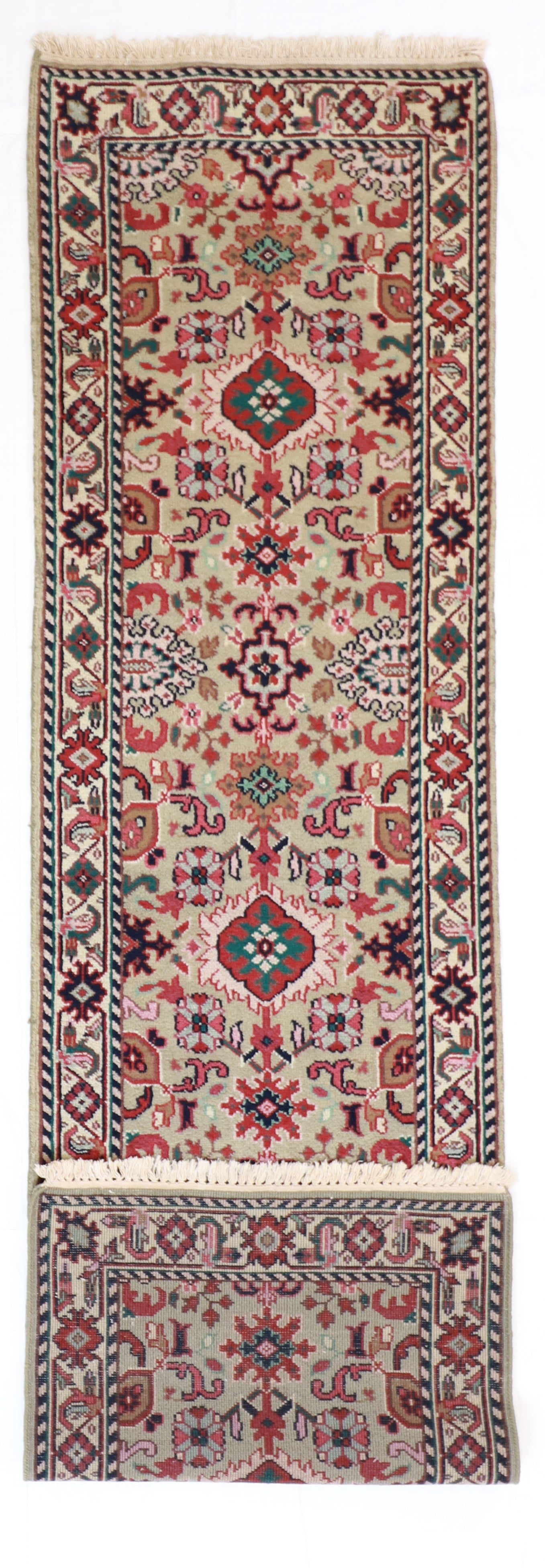 Runner - Mahal Fine Geometric Rectangle - Hand Knotted Rug