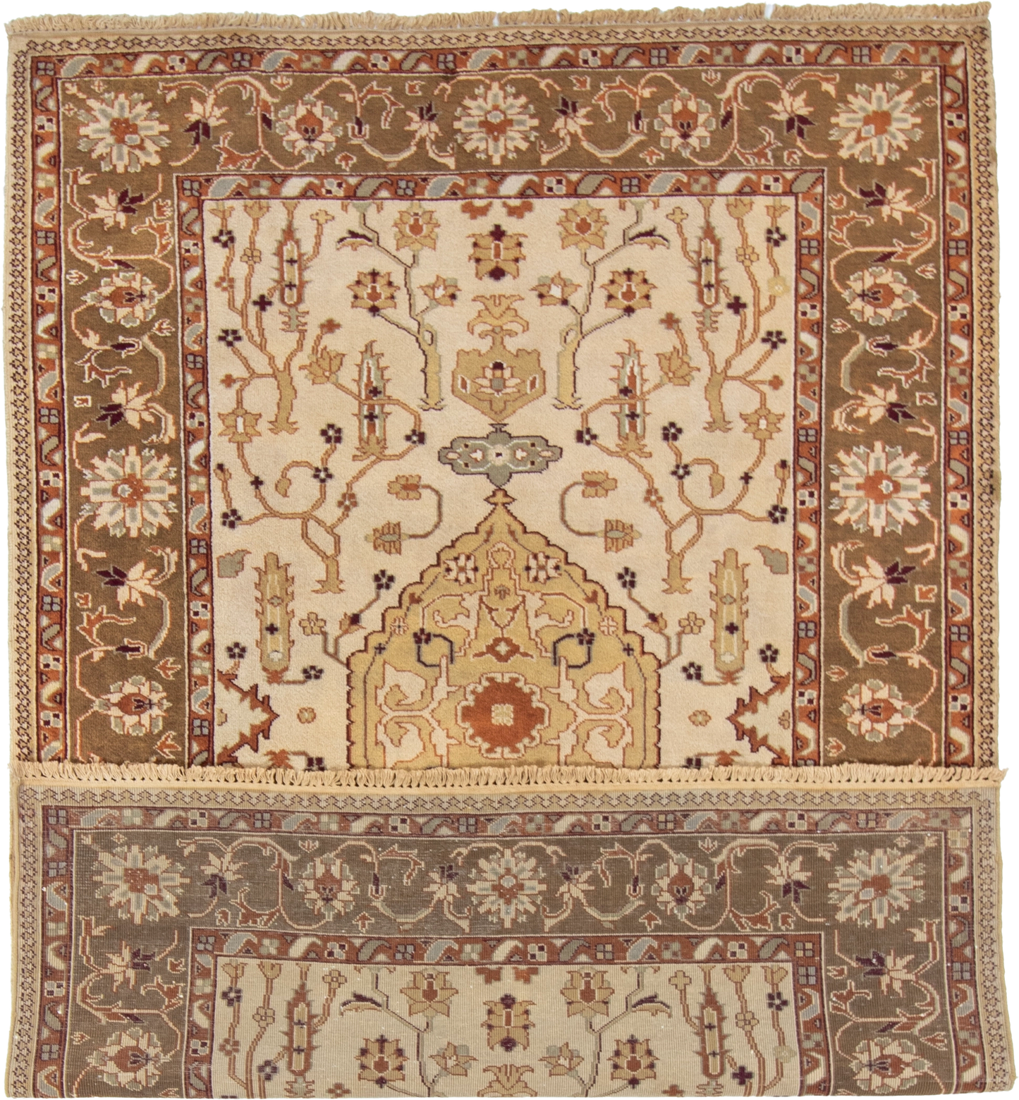 W 6.3 L 8.11 Tabriz 100% Wool Hand-Woven All-Over Design - 53704