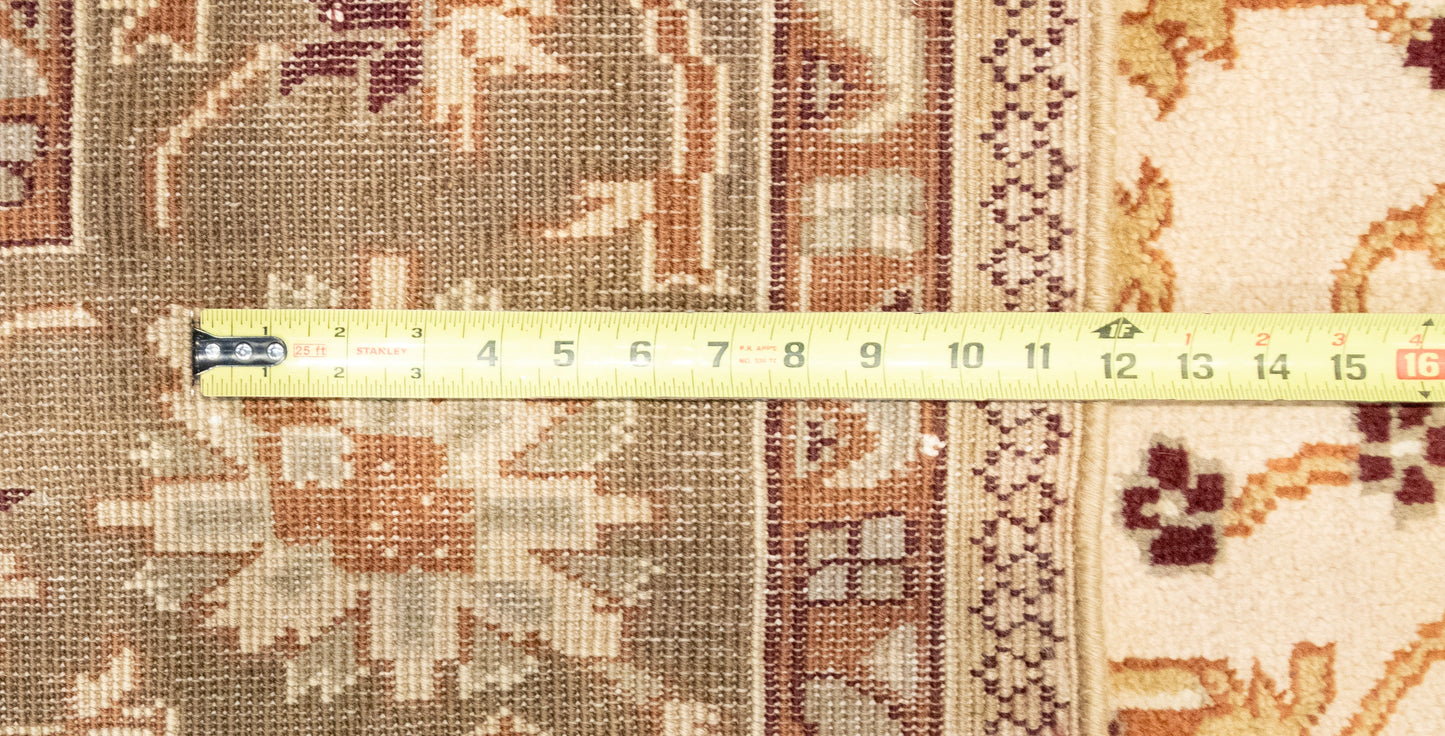 W 6.3 L 8.11 Tabriz 100% Wool Hand-Woven All-Over Design - 53704