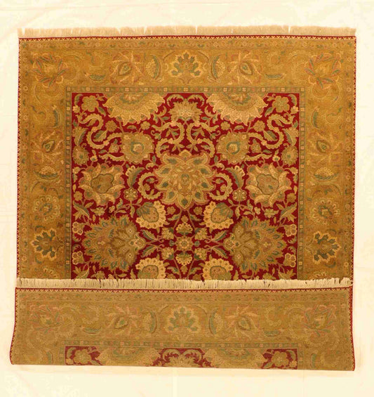 W 8 - L 10 - Kashan Wool Traditional Rectangle - Finest Hand-Knotted Quality Wool - 53705