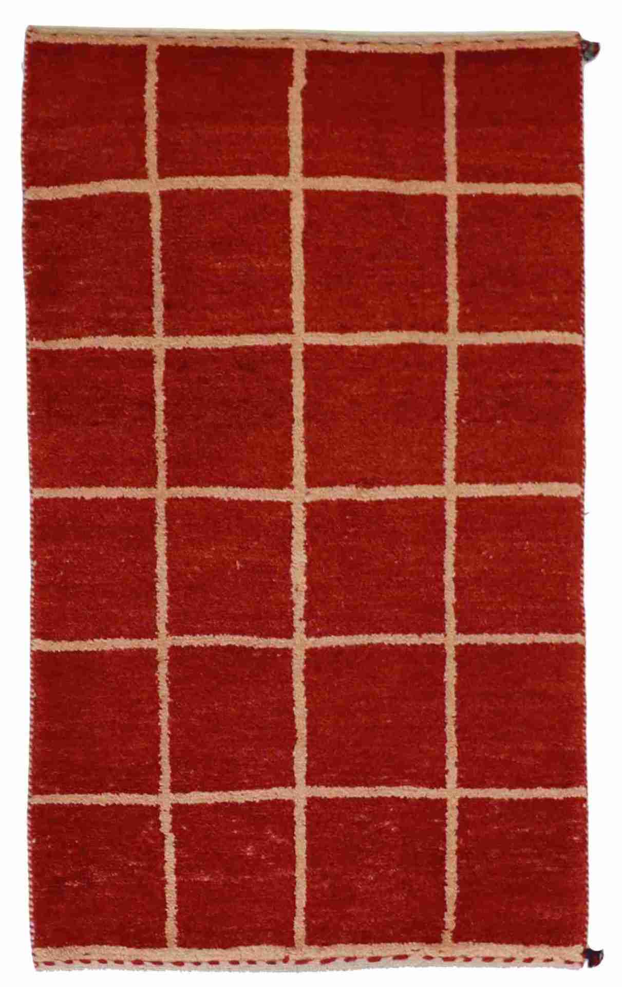 W 2.5 L 4.10 Gabbeh 100% Wool Handmade All Over Design - 53831