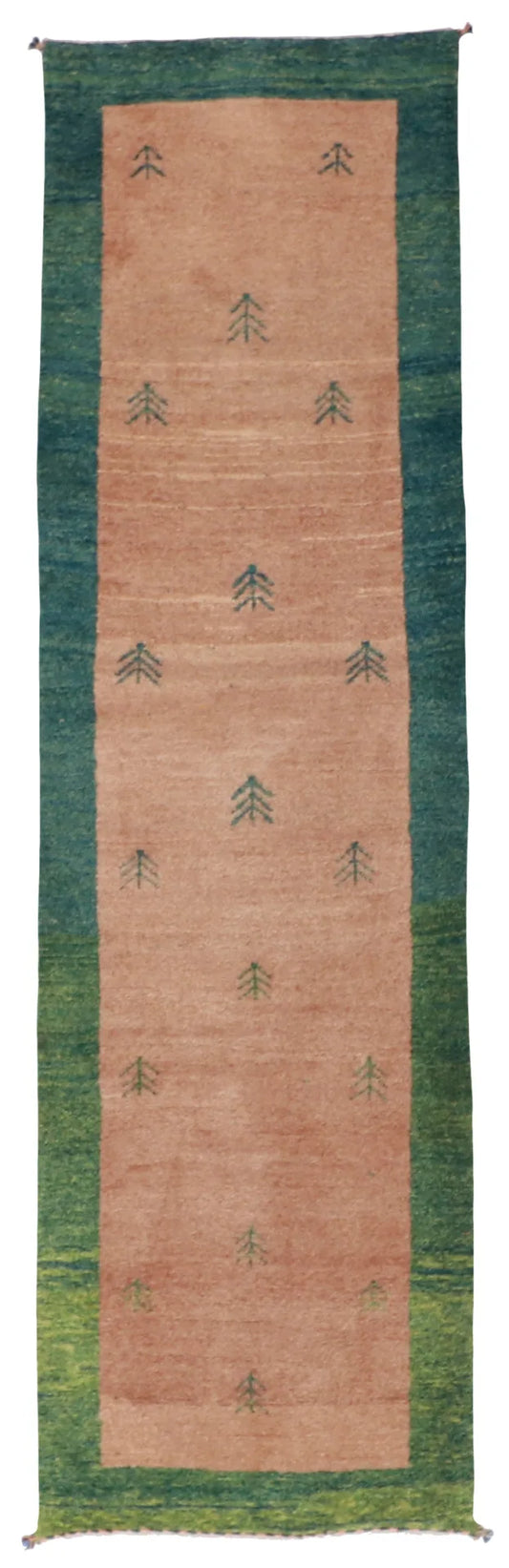 W 2.9 - L 9.7 - Gabbeh Fine/Wool All Over Rectangle - Finest Hand-Knotted Quality Wool - 53884
