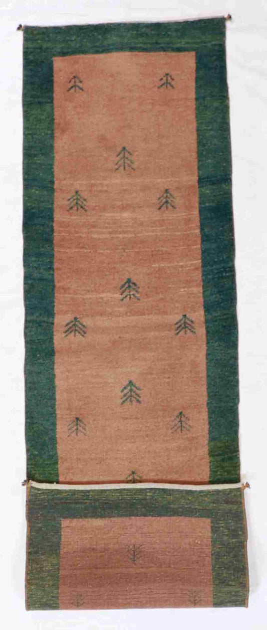 W 2.9 - L 9.7 - Gabbeh Fine/Wool All Over Rectangle - Finest Hand-Knotted Quality Wool - 53884