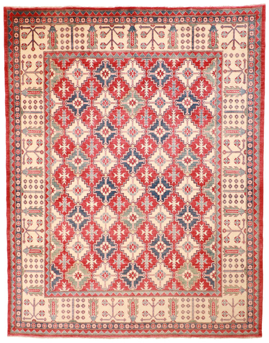 9x12 - Heriz Fine/Wool Geometric Rectangle - Hand Knotted Rug