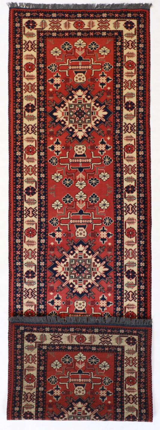 2.9 x 10 Runner - Gashgai Fine/Wool All Over Rectangle - Hand Knotted Rug