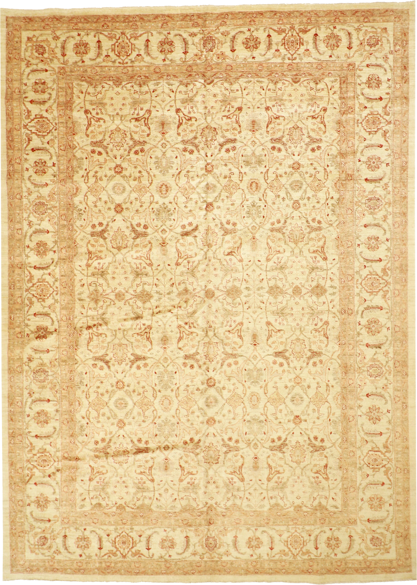 W 10 L 13.9 Bakhtiarie 100% Wool Hand-Woven All-Over Design - 54614