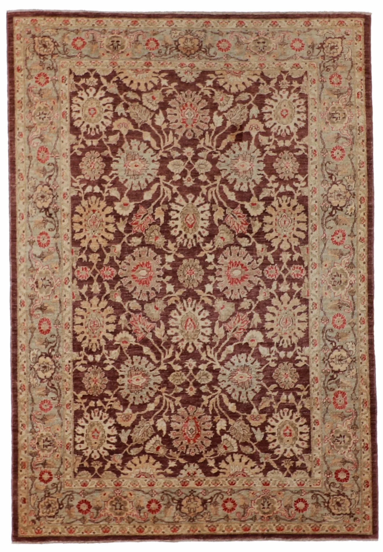 6x9 - Yazd Wool All Over Rectangle - Hand Knotted Rug
