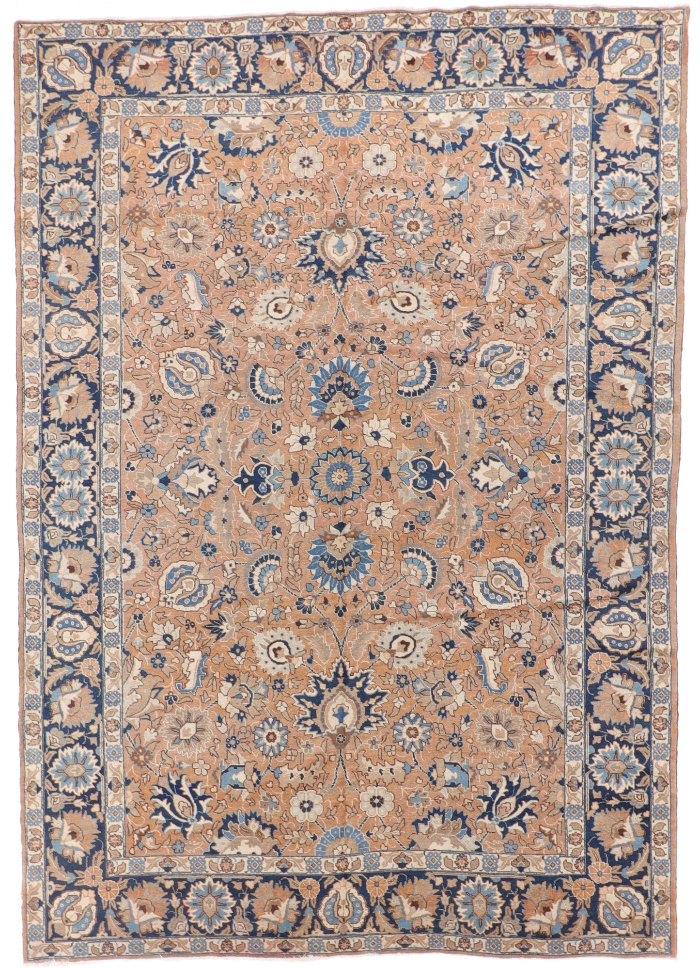 9 x 12 - Tabriz Fine All Over Rectangle - Hand Knotted Rug
