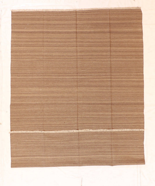 7x10 - Kilim Wool Geometric Rectangle - Hand Knotted Rug