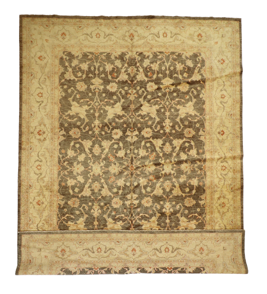 W 10.2 L 13.10 Agra 100% Wool Hand-Woven All-Over Design - 55440
