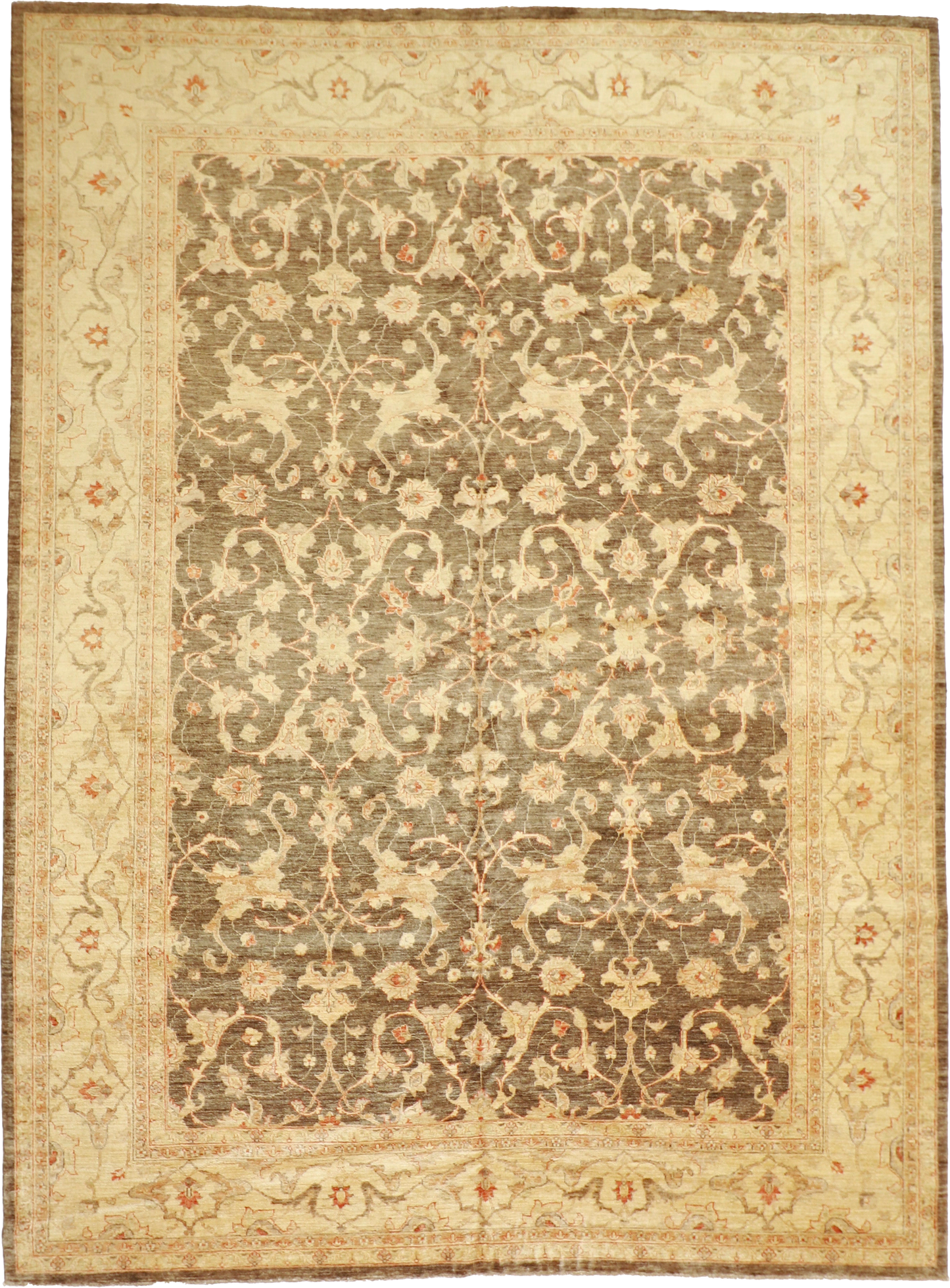 W 10.2 L 13.10 Agra 100% Wool Hand-Woven All-Over Design - 55440
