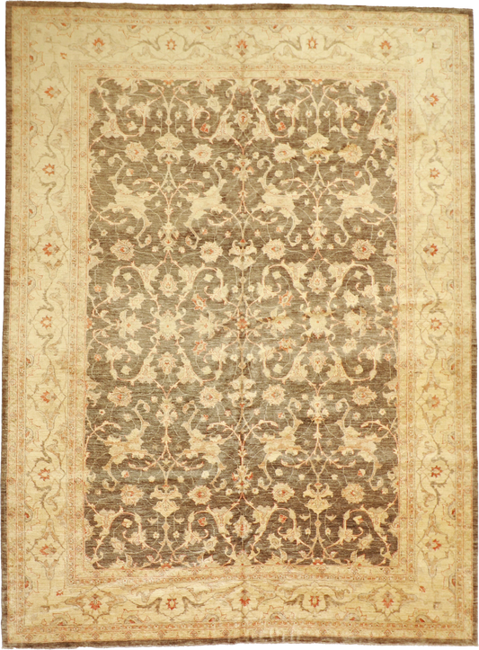 W 10.2 L 13.10 Agra 100% Wool Hand-Woven All-Over Design - 55440