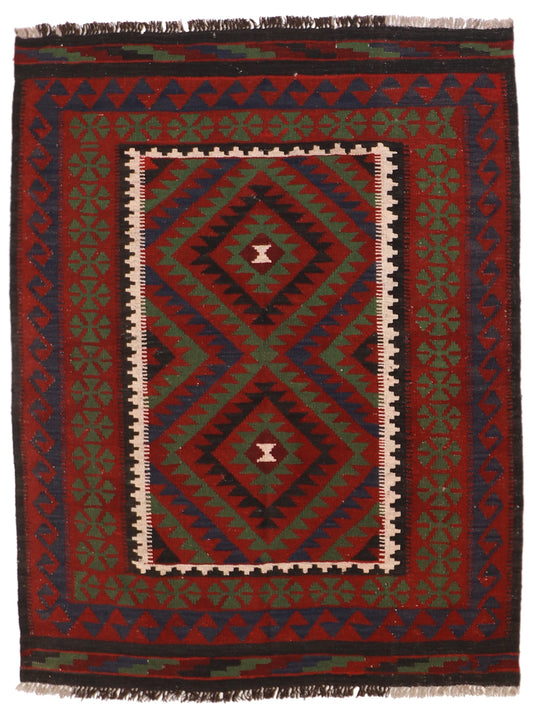 4.5 x 5.9 -  Fine Kilim Rectangle - Hand Knotted Rug