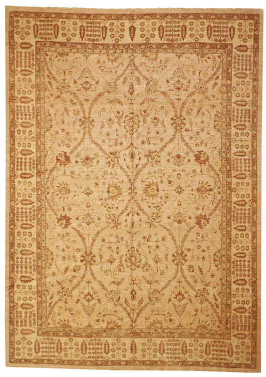 10x14 - Agra Fine Wool All Over Rectangle - Hand Knotted Rug