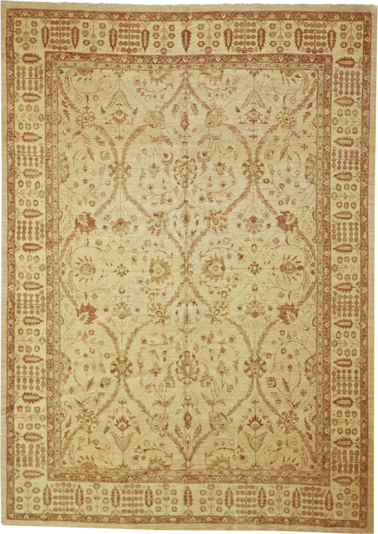 W 10 L 13.9 Agra 100% Wool Hand-Woven All-Over Design - 56075