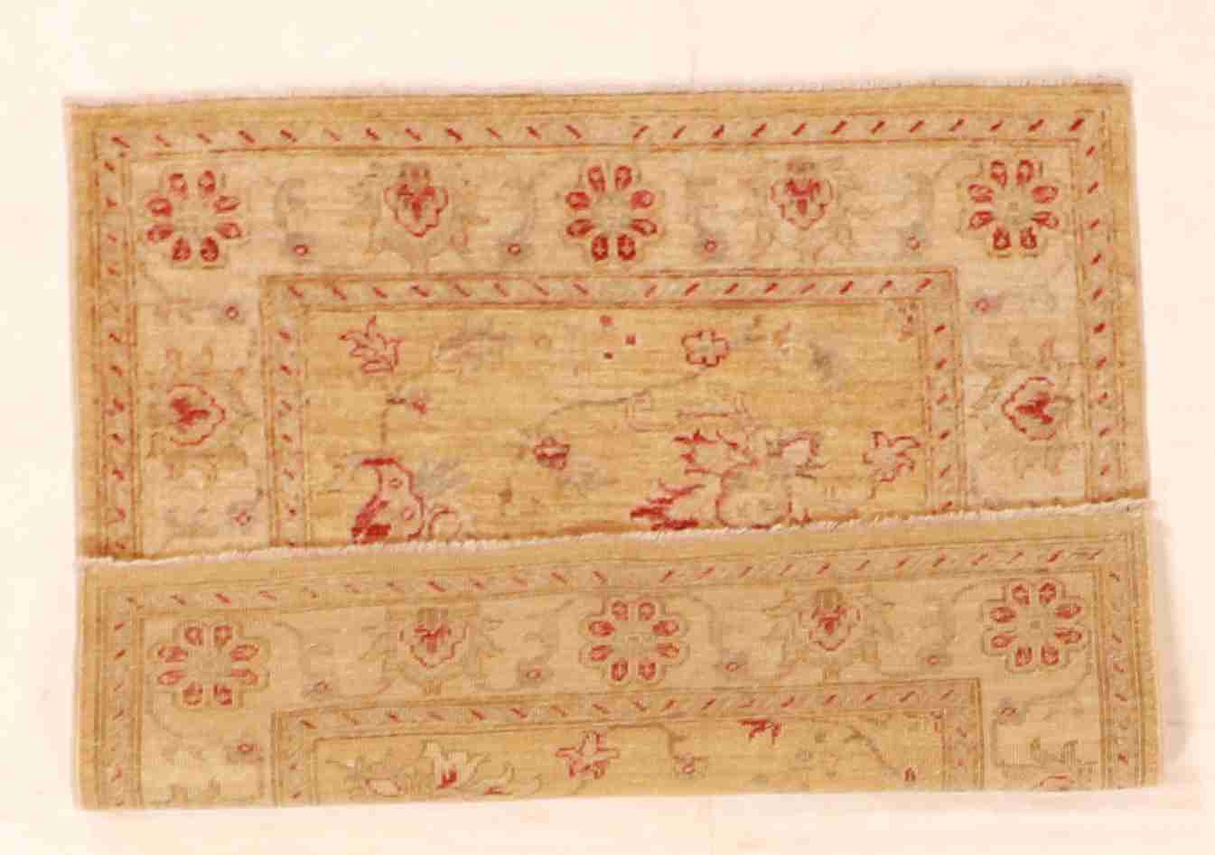 W 3 - L 2.11 - Agra Wool All Over Square - Finest Hand-Knotted Quality Wool - 56136