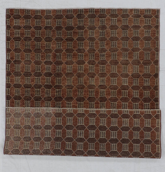 5x7 - Modern Fine All Over Rectangle - Hand Knotted Rug