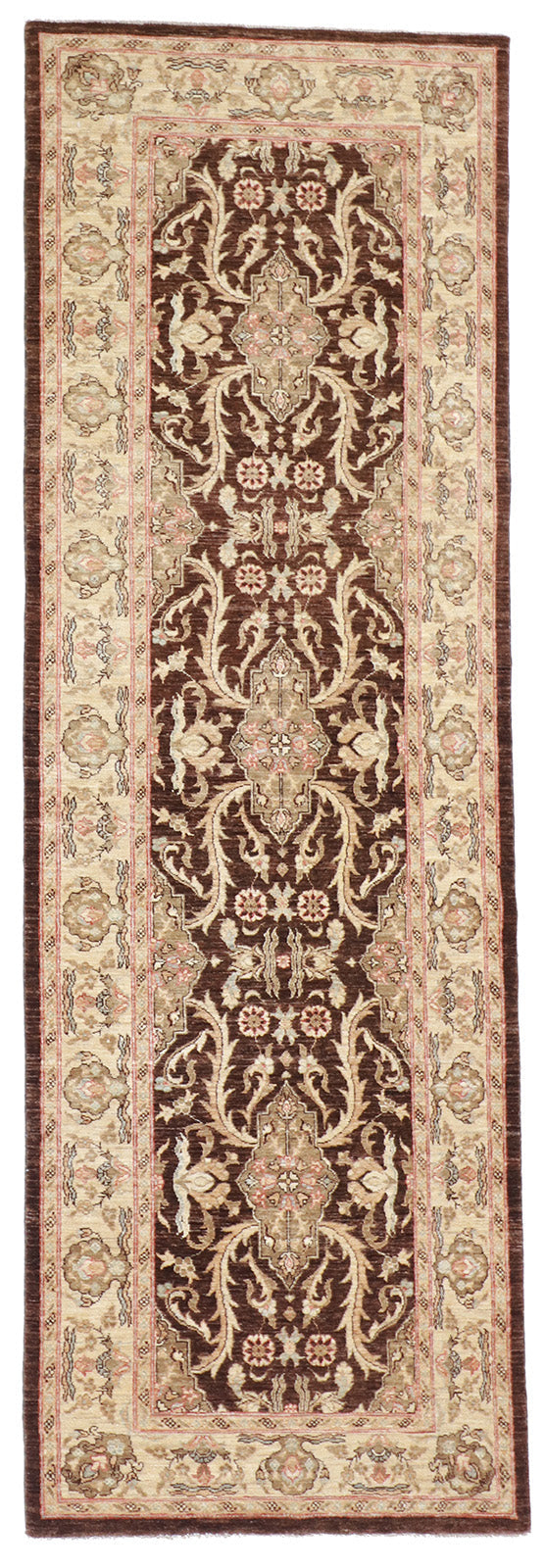 3.3 x 10 Wide Runner - Sh Abbas Wool All Over Rectangle - Hand Knotted Rug