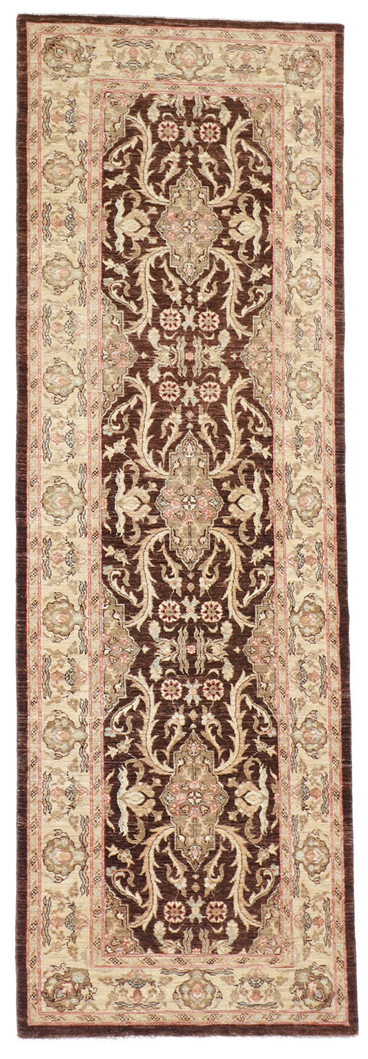 3.3 x 10 Wide Runner - Sh Abbas Wool All Over Rectangle - Hand Knotted Rug