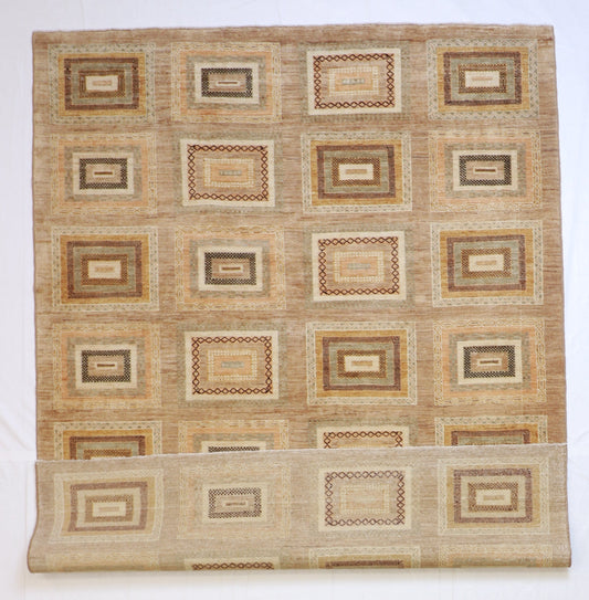 6x9 - Modern Wool All Over Rectangle - Hand Knotted Rug