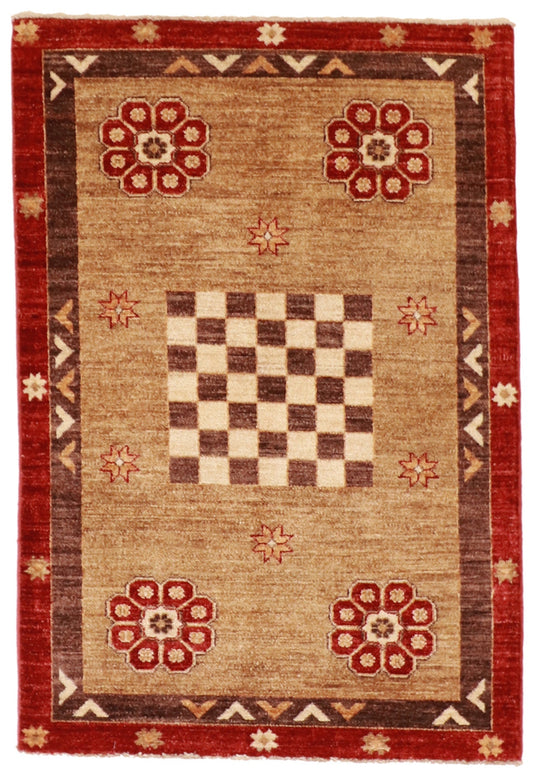 3x5 - Modern Fine/Wool All Over Rectangle - Hand Knotted Rug