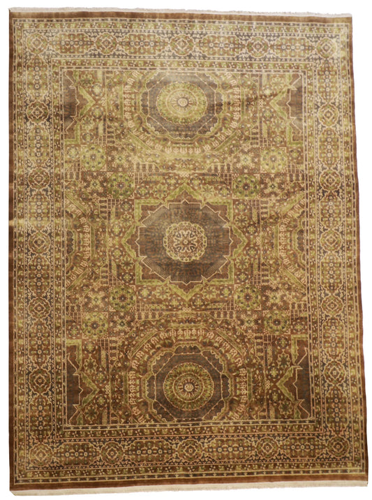9 x12 - Bijar Wool Geometric Rectangle - Hand Knotted Rug