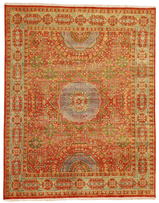 8x10 - Mamluk Wool Medallion Rectangle - Hand Knotted Rug