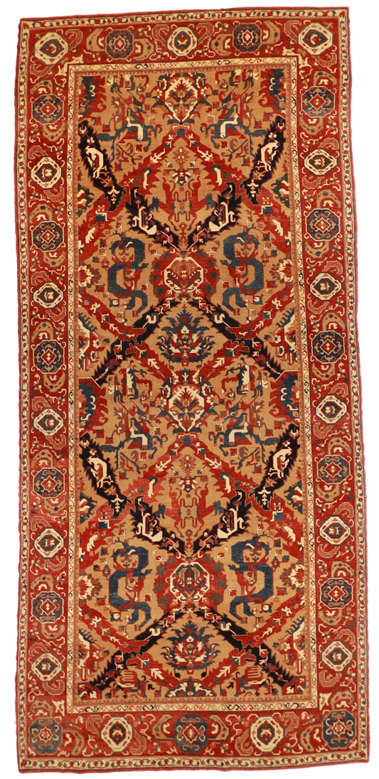 7 x 16 - Serapie Fine/Wool All Over Rectangle - Hand Knotted Rug