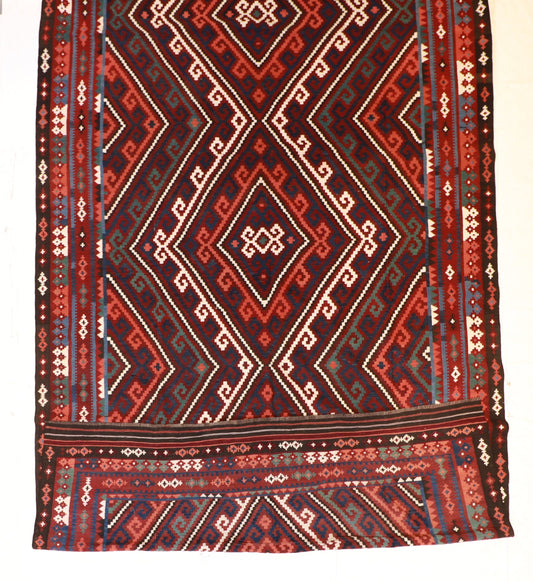 Oversized - Kilim Fine/Wool Geometric Rectangle - Hand Knotted Rug
