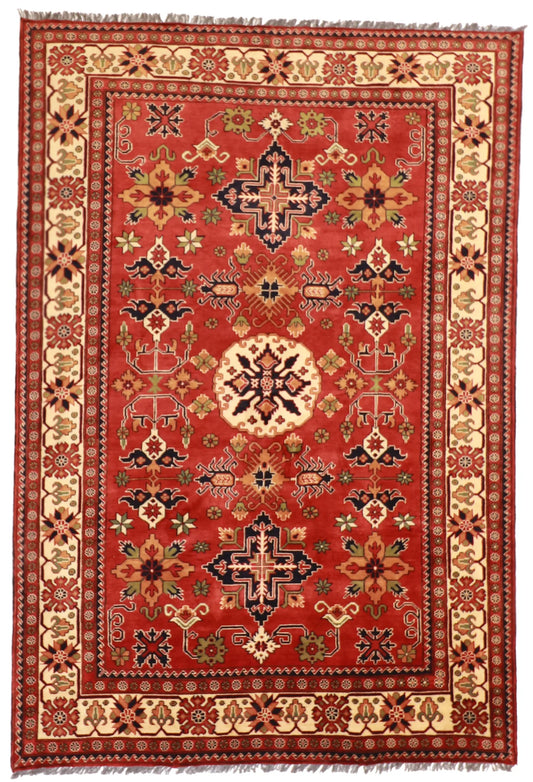 7x10 - Gashgai Fine/Wool Geometric Rectangle - Hand Knotted Rug