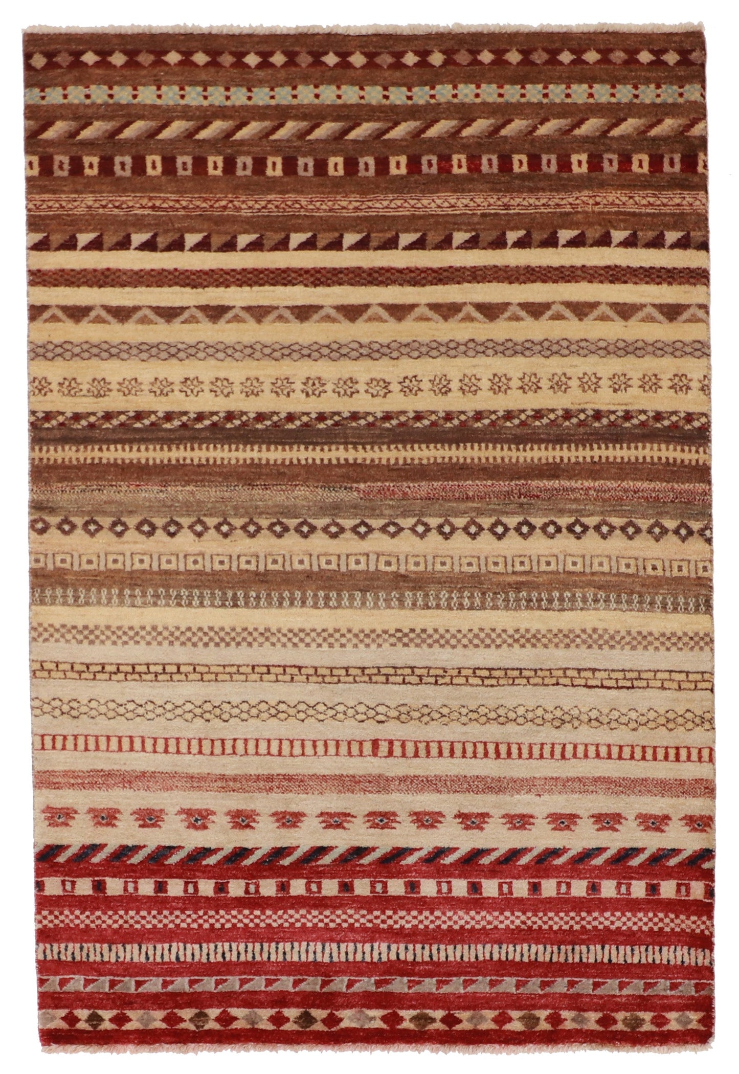 4x6 - Modern Fine All Over Rectangle - Hand Knotted Rug