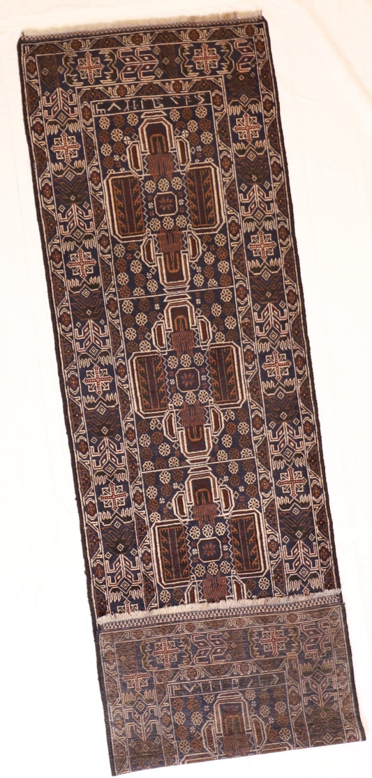 Runner - Baluch Fine/Wool All Over Rectangle - Hand Knotted Rug