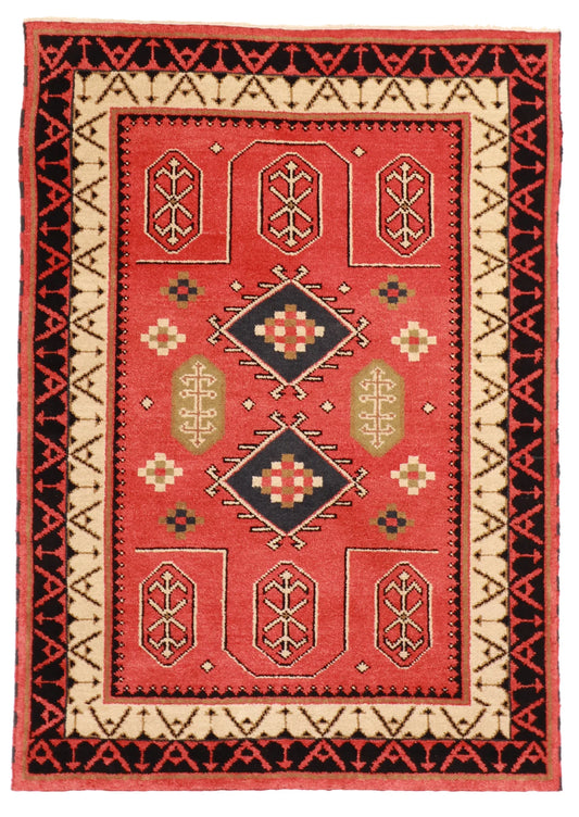 5x7 - Heriz Fine Geometric Rectangle - Hand Knotted Rug