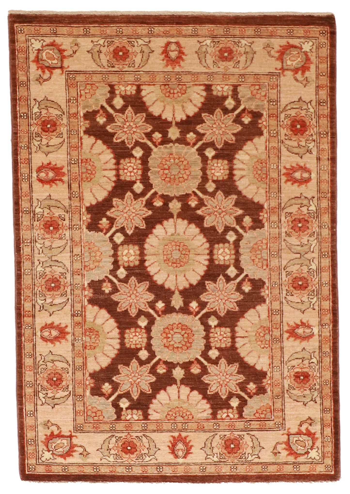 3x5 - Isfahan Fine/Wool Floral Rectangle - Hand Knotted Rug