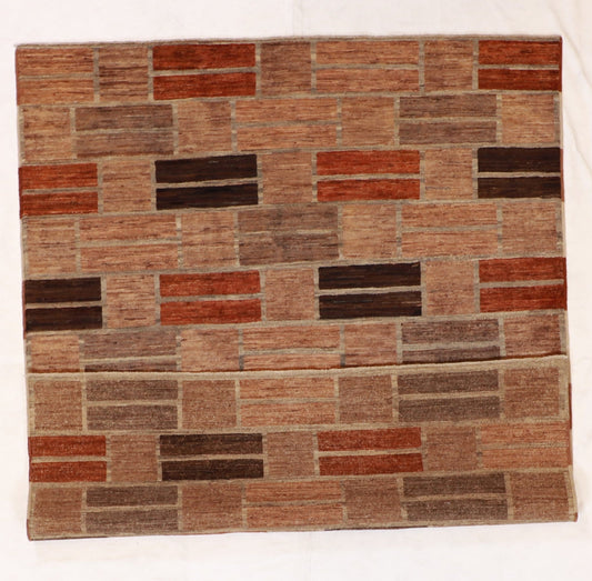 5x7 - Modern Fine All Over Rectangle - Hand Knotted Rug
