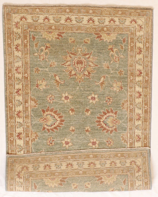 3x5 - Qum Fine/Wool All Over Rectangle - Hand Knotted Rug