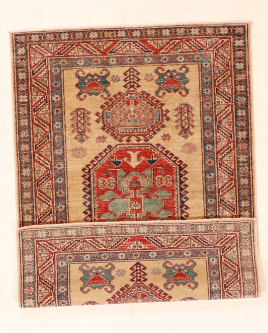 3x5 - Shirvan Wool Geometric Rectangle - Hand Knotted Rug