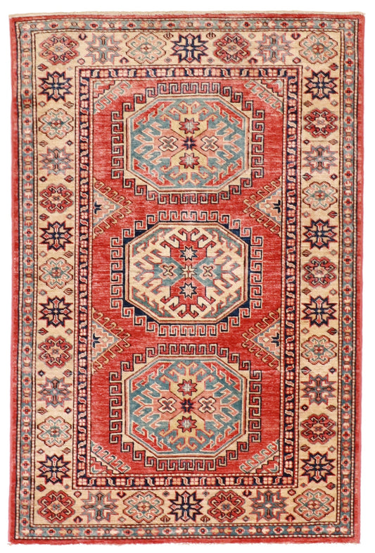 3x5 - Shirvan Wool Geometric Rectangle - Hand Knotted Rug