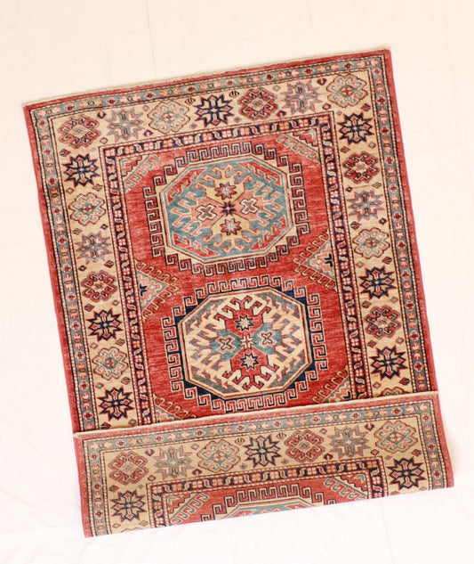 3x5 - Shirvan Wool Geometric Rectangle - Hand Knotted Rug