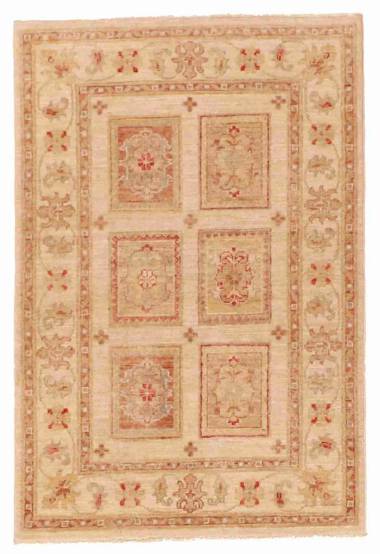 W 2.8 L 4 Kashan 100% Wool Handmade All Over Design - 57638