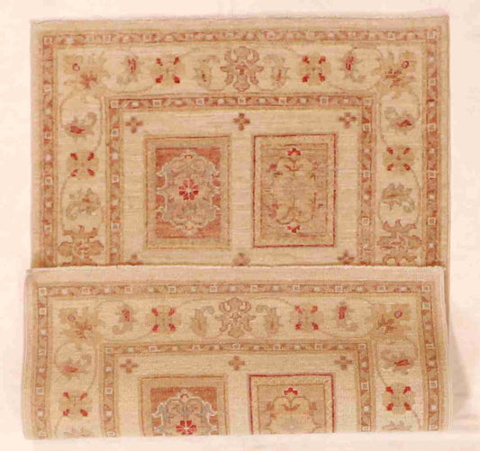 W 2.8 L 4 Kashan 100% Wool Handmade All Over Design - 57638